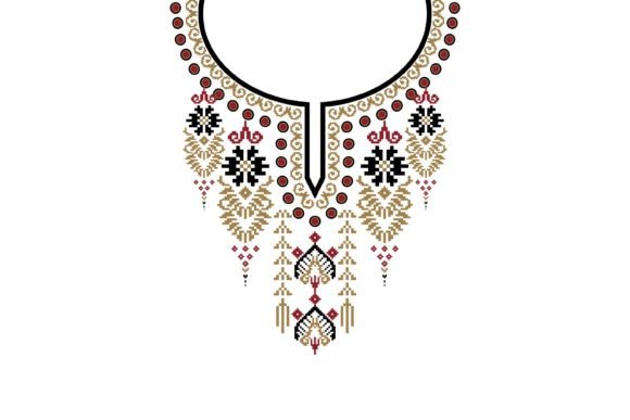 Download Beautiful Neckline Embroidery Pattern - Embroidery pattern Collection