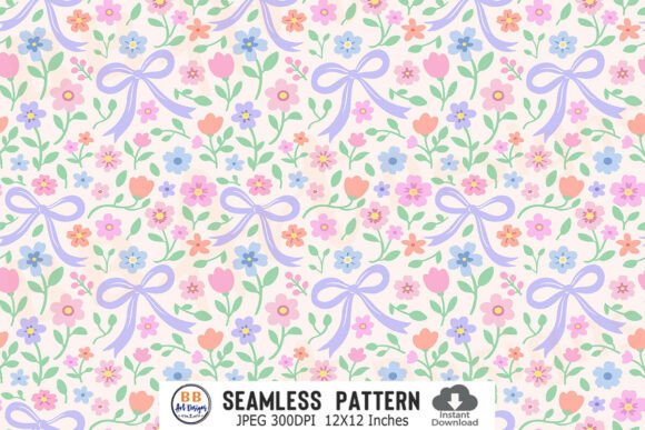 Download Spring Floral Pattern Flower Bow Paper - Floral pattern Collection