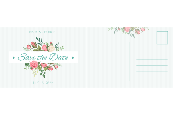 Download Wedding Postcard. Summer Bouquet Botanic - Botanic Collection