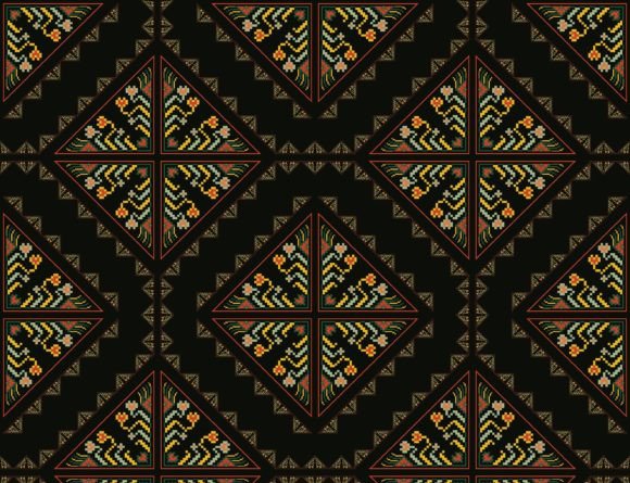 Download Geometric Floral Embroidery Pattern - Premium Resources
